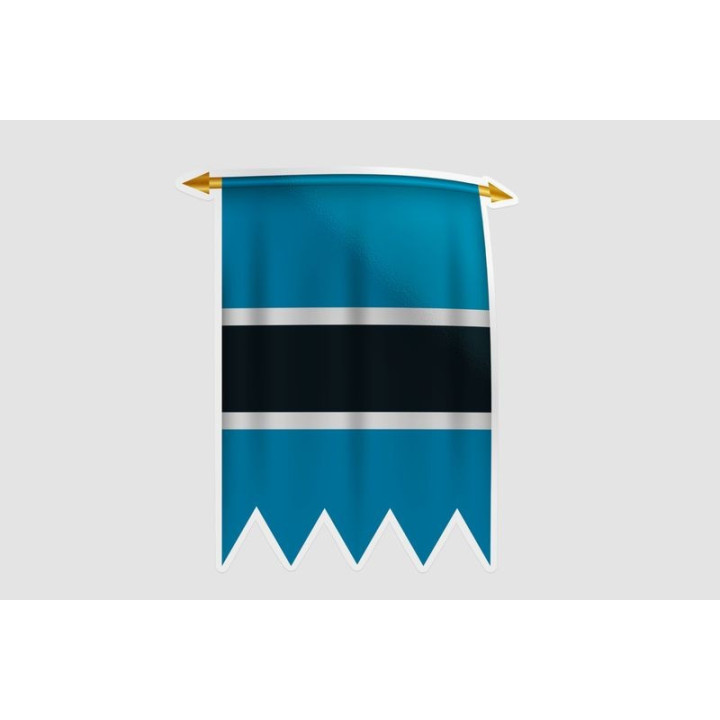 Botswana Flag Style 14 Sticker - DecalsHouse