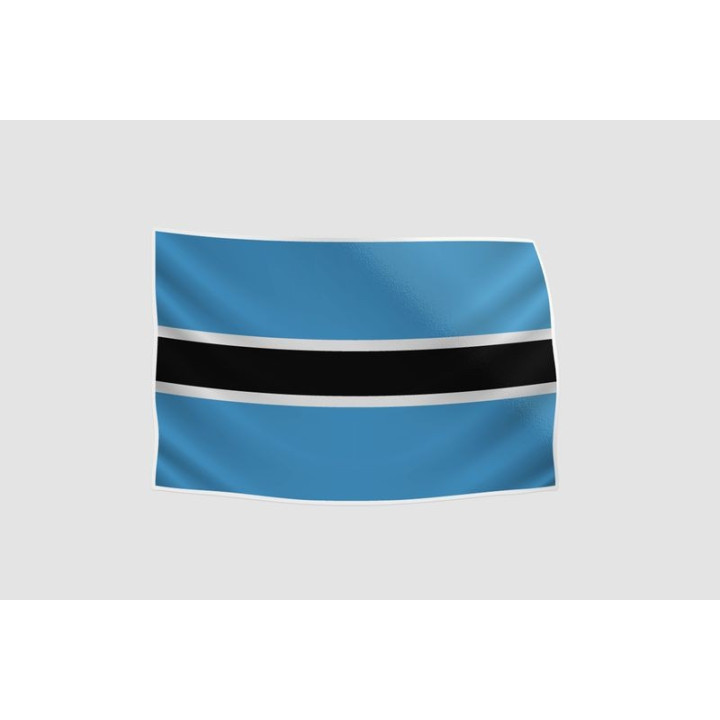 Botswana Flag Style 24 Sticker - DecalsHouse