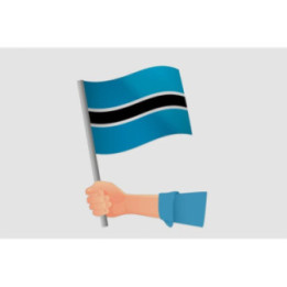 Botswana Flag Style 3 Sticker - DecalsHouse