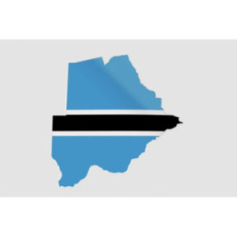 Botswana Map Style 2 Sticker - DecalsHouse