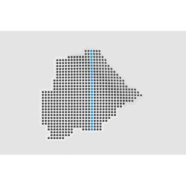 Botswana Map Style 5 Sticker - DecalsHouse