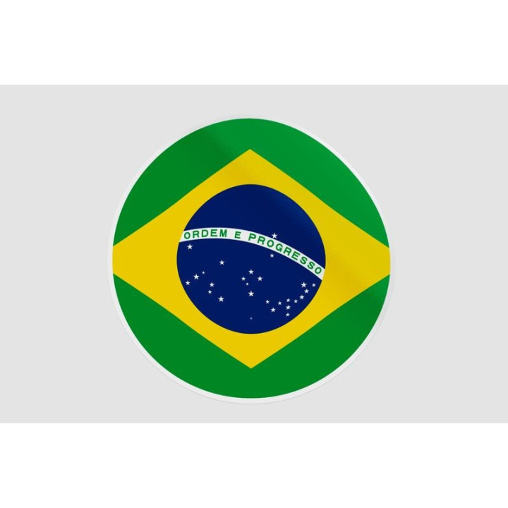 Brazil Flag Ball Sticker - DecalsHouse