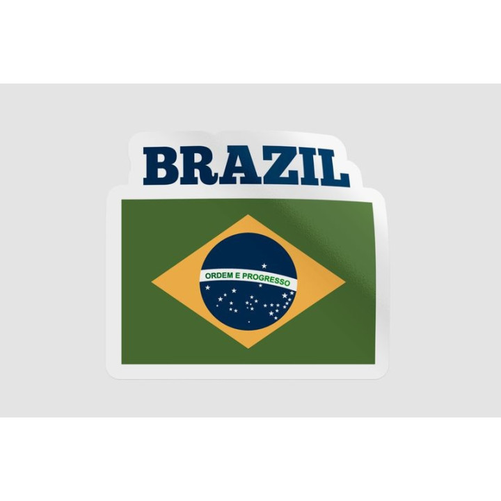 Brazil Flag Dh Sticker - DecalsHouse