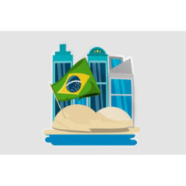 Brazil Flag Dh Style 10 Sticker - DecalsHouse