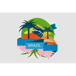 Brazil Flag Dh Style 7 Sticker - DecalsHouse