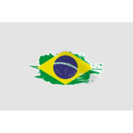 Brazil Flag Style 16 Sticker - DecalsHouse