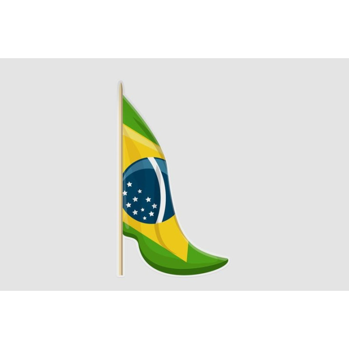 Brazil Flag Style 19 Sticker - DecalsHouse