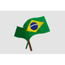 Brazil Flag Style 24 Sticker - DecalsHouse