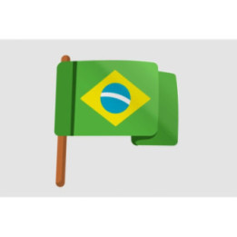 Brazil Flag Style 26 Sticker - DecalsHouse