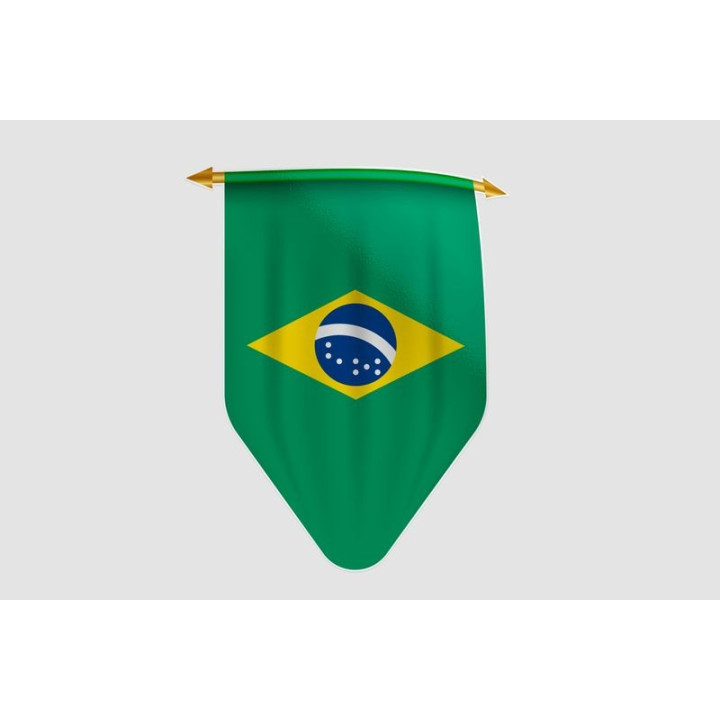Brazil Flag Style 32 Sticker - DecalsHouse