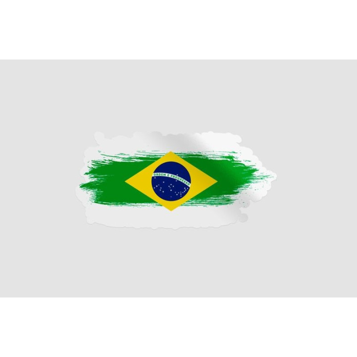 Brazil Flag Style 9 Sticker - DecalsHouse