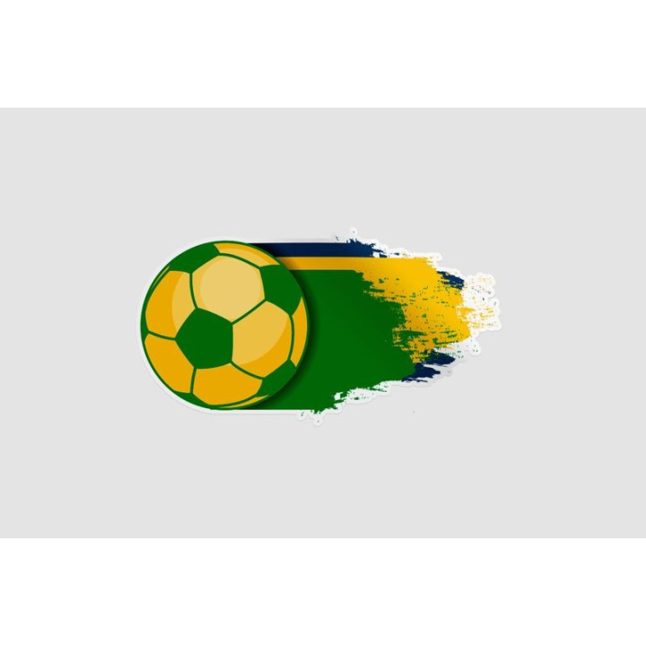 Brazil Football Ball Sticker - DecalsHouse
