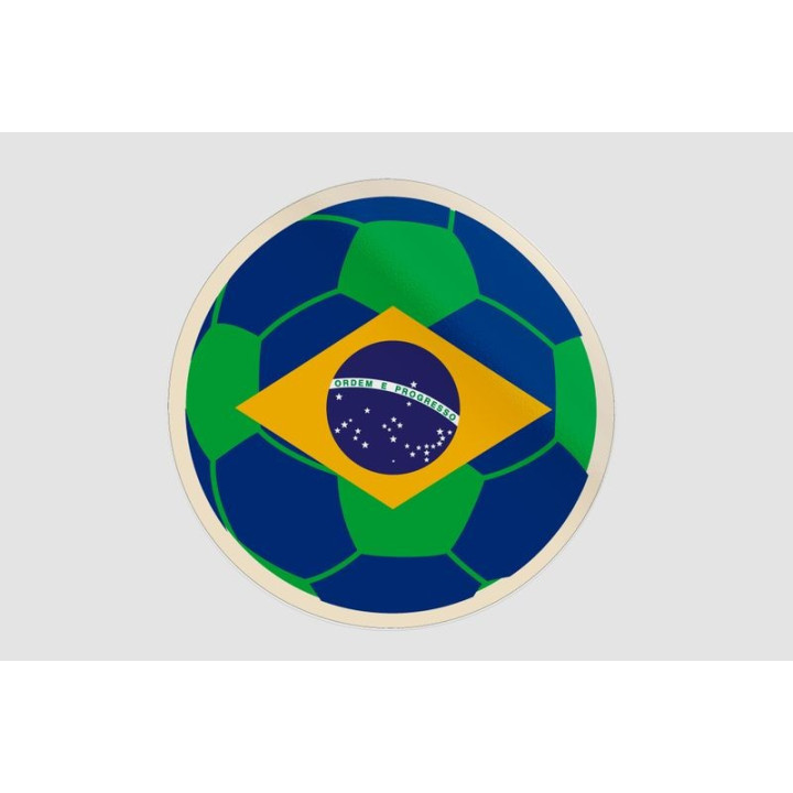 Brazil Football Ball Style 2 Sticker - DecalsHouse