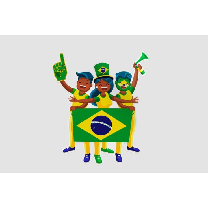 Brazil Football Fans Stickers – Seleção World Cup (2-Pack)
