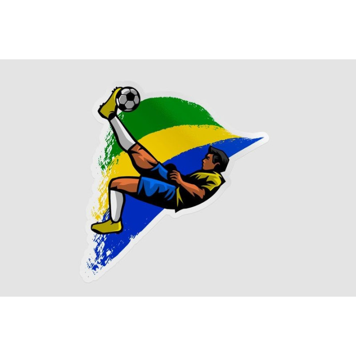 Brazil Football Bicycle Kick Stickers – Seleção (2-Pack)