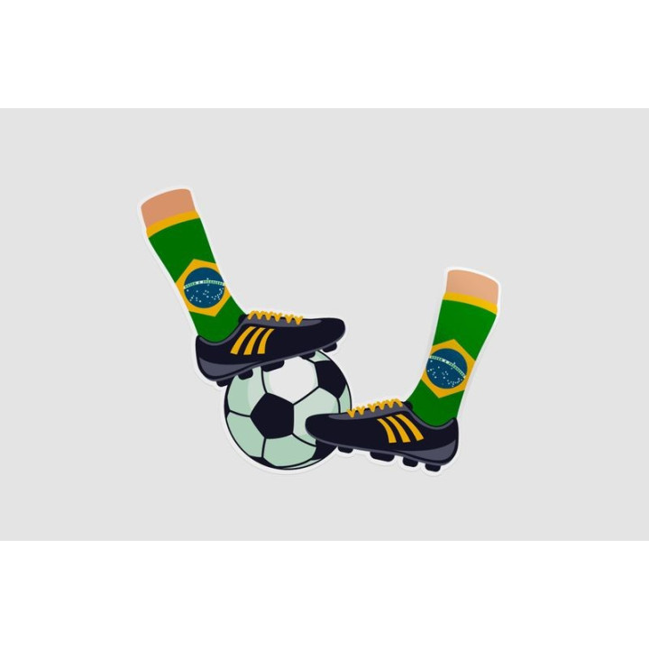 Brazil Football Stickers – World Cup Seleção Decals (2-Pack)