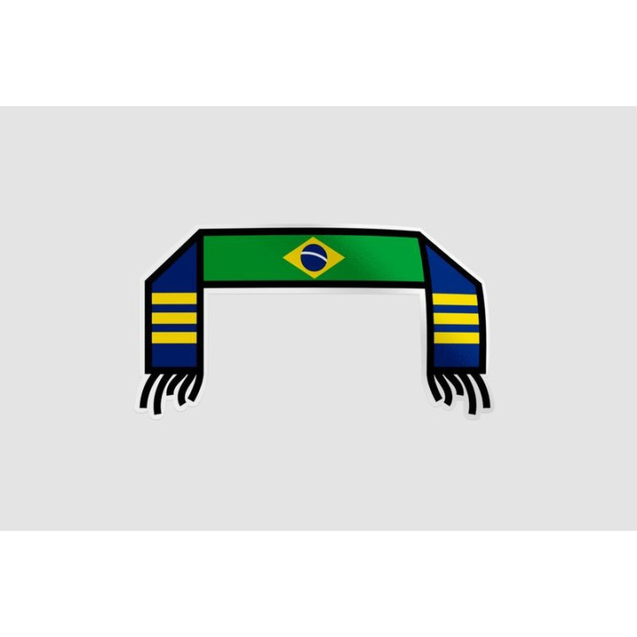 Brazil Football Scarf Stickers – Seleção Fan Decals (2-Pack)