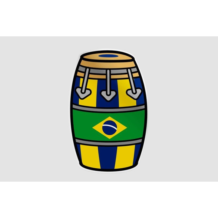 Brazil Football Supporter Dh Style 7 Sticker - DecalsHouse