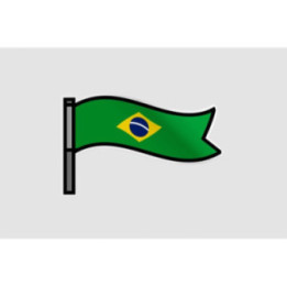 Brazil Football Supporter Sticker - DecalsHouse