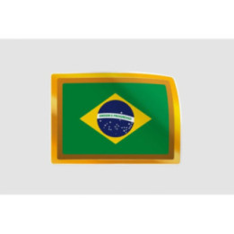 Brazil Golden Badge Dh Style 2 Sticker - DecalsHouse