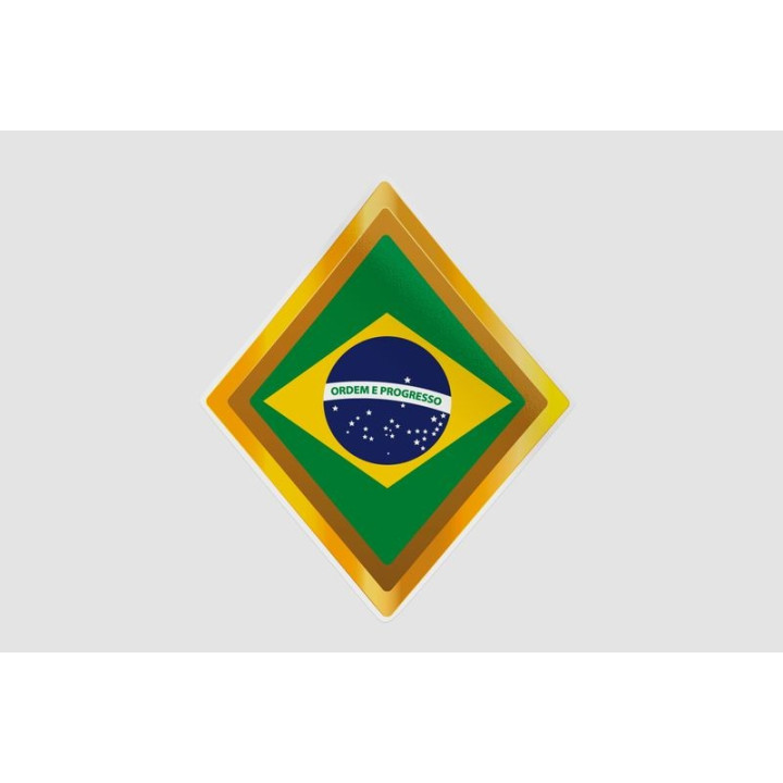 Brazil Golden Badge Dh Style 5 Sticker - DecalsHouse