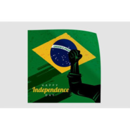 Brazil Happy Independence Day Sticker - DecalsHouse