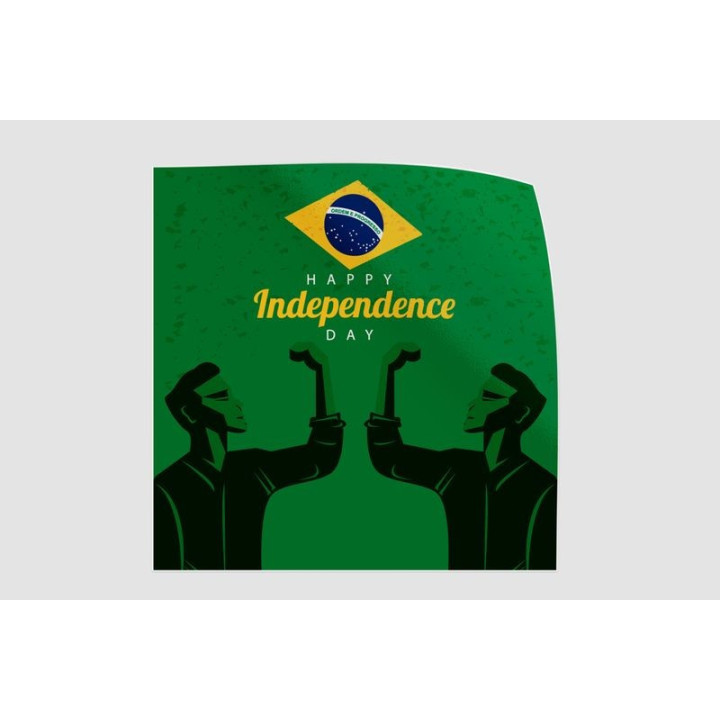 Brazil Happy Independence Day Style 6 Sticker - DecalsHouse