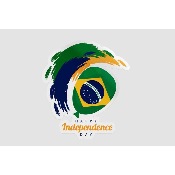 Brazil Happy Independence Day Style 8 Sticker - DecalsHouse