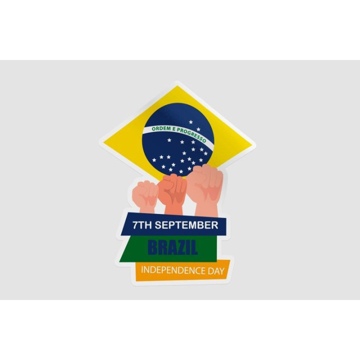 Brazil Independence Day Style 3 Sticker - DecalsHouse