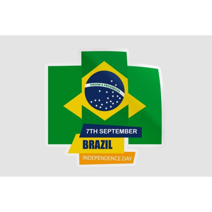 Brazil Independence Day Style 5 Sticker - DecalsHouse