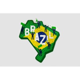 Brazil Map Dh Style 2 Sticker - DecalsHouse