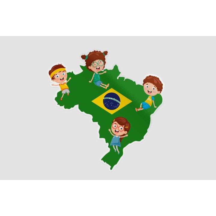 Brazil Map Dh Style 3 Sticker - DecalsHouse