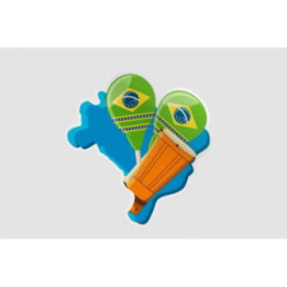 Brazil Map Dh Style 9 Sticker - DecalsHouse