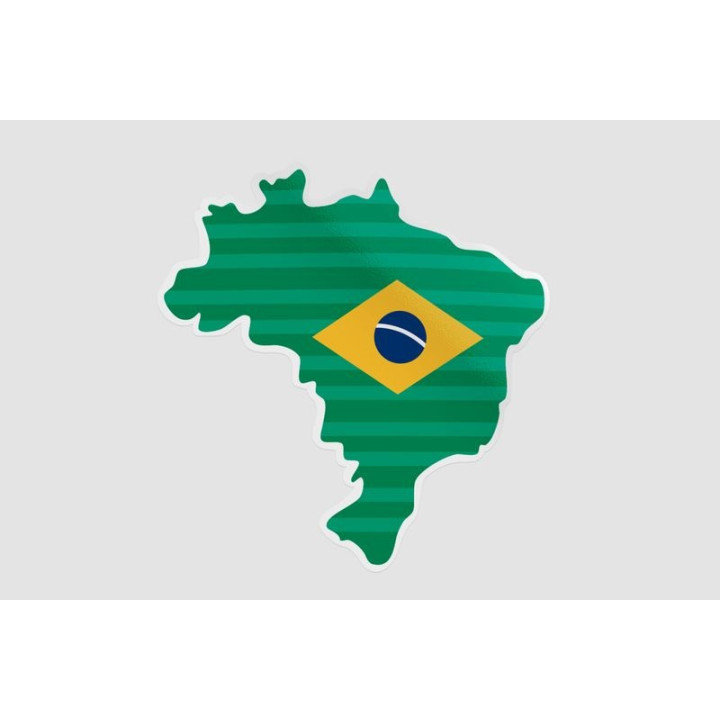 Brazil Map Style 13 Sticker - DecalsHouse