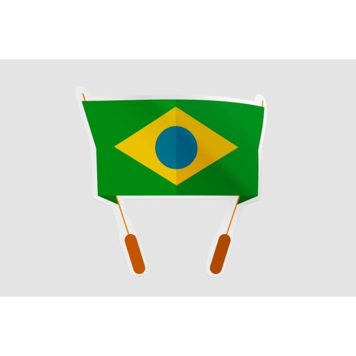 Brazil Map Style 14 Sticker - DecalsHouse