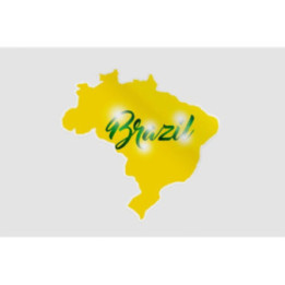 Brazil Map Style 17 Sticker - DecalsHouse