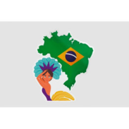 Brazil Map Style 18 Sticker - DecalsHouse