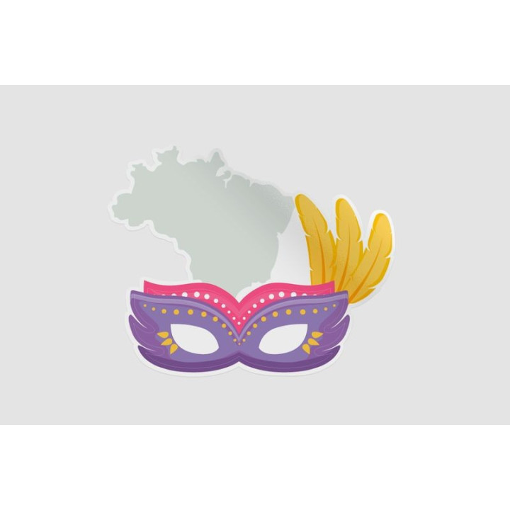 Brazil Map Style 19 Sticker - DecalsHouse
