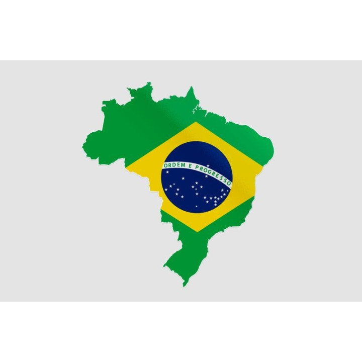 Brazil Map Style 3 Sticker - DecalsHouse