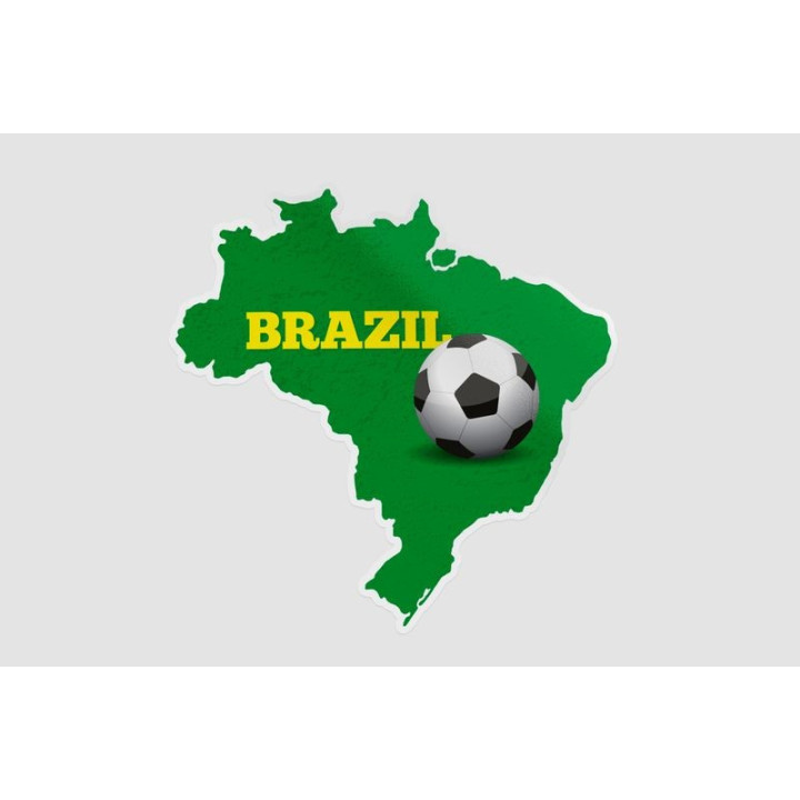 Brazil Map Style 4 Sticker - DecalsHouse