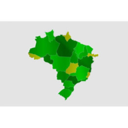 Brazil Map Style 8 Sticker - DecalsHouse