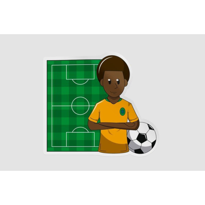 Brazil Player On Camp Field Sticker - DecalsHouse