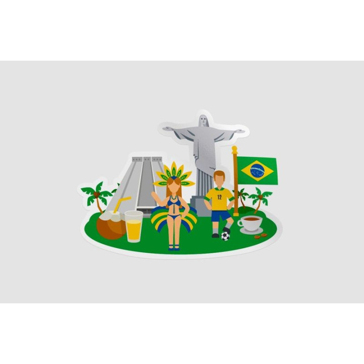 Brazil Style 3 Sticker - DecalsHouse