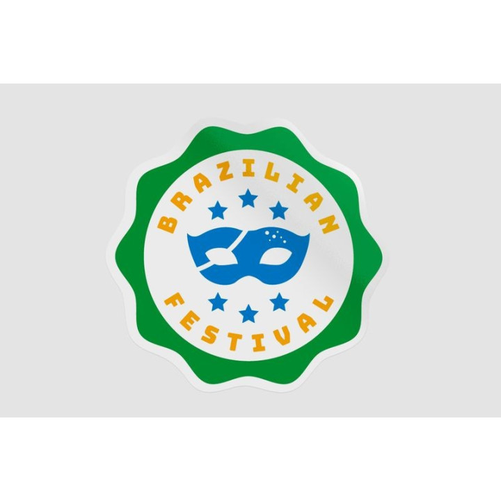 Brazilian Carnival Badge Sticker - DecalsHouse