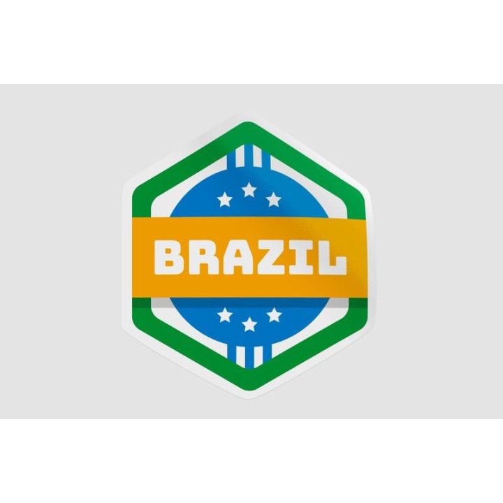 Brazilian Carnival Badge Style 4 Sticker - DecalsHouse