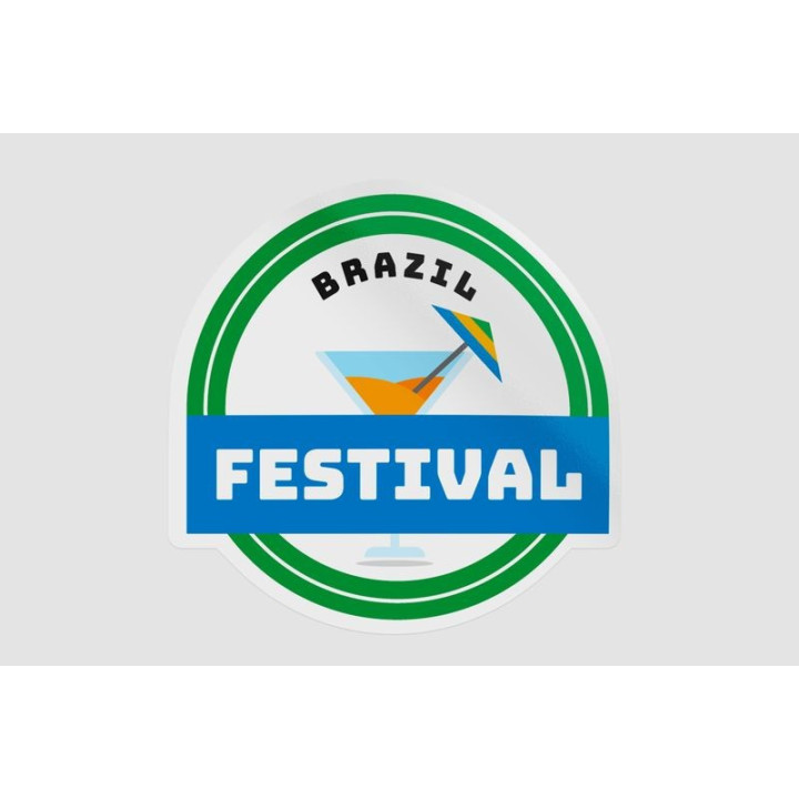 Brazilian Carnival Badge Style 6 Sticker - DecalsHouse
