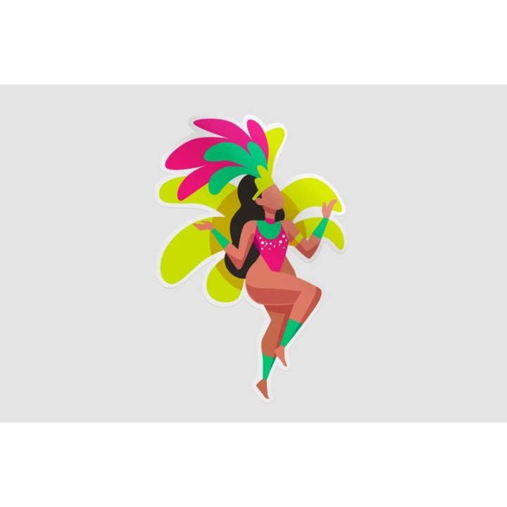 Brazilian Carnival Dancer Sticker - DecalsHouse