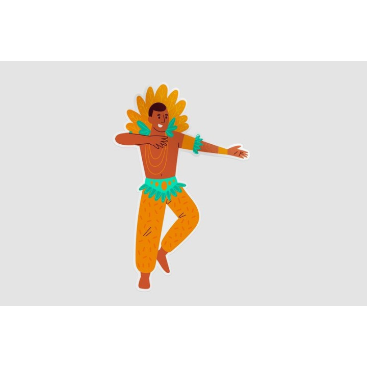 Brazilian Carnival Dancer Style 12 Sticker - DecalsHouse