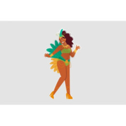 Brazilian Carnival Dancer Style 14 Sticker - DecalsHouse