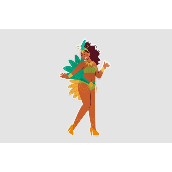 Brazilian Carnival Dancer Style 14 Sticker - DecalsHouse